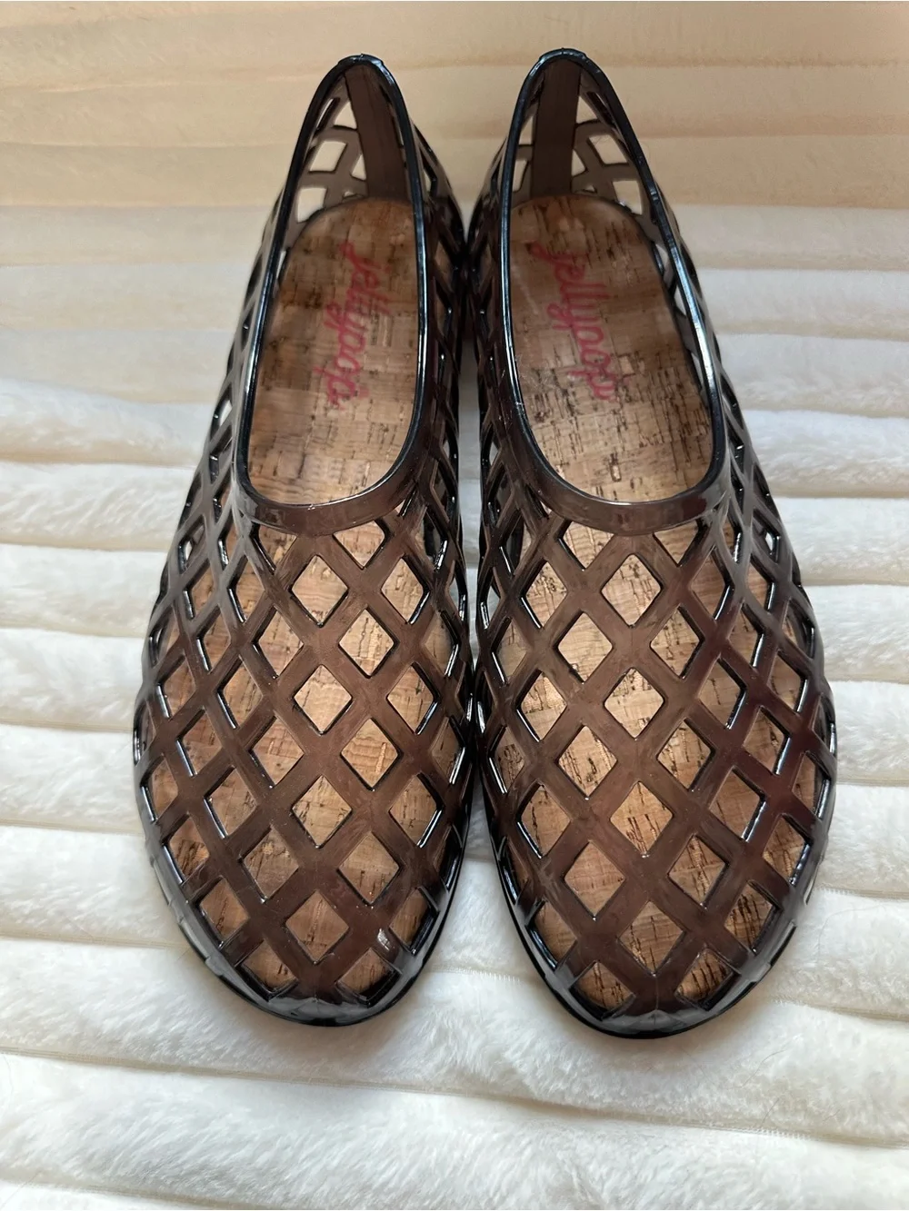 Jellypop Uma Jelly Flat Shoes, Gray, Women's Size 9